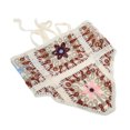 thumbnail image 5 of Unique Bargains Knitted Triangle Bandana 2 Pcs Brown Red Dark Green, 5 of 5