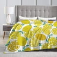 thumbnail image 5 of XMXY Fleece Throw Blanket for Couch, Sweet Sour Lemon Lightweight Plush Fuzzy Cozy Soft Bed Blankets and Throws for Sofa, 40"x30" inches, 5 of 8