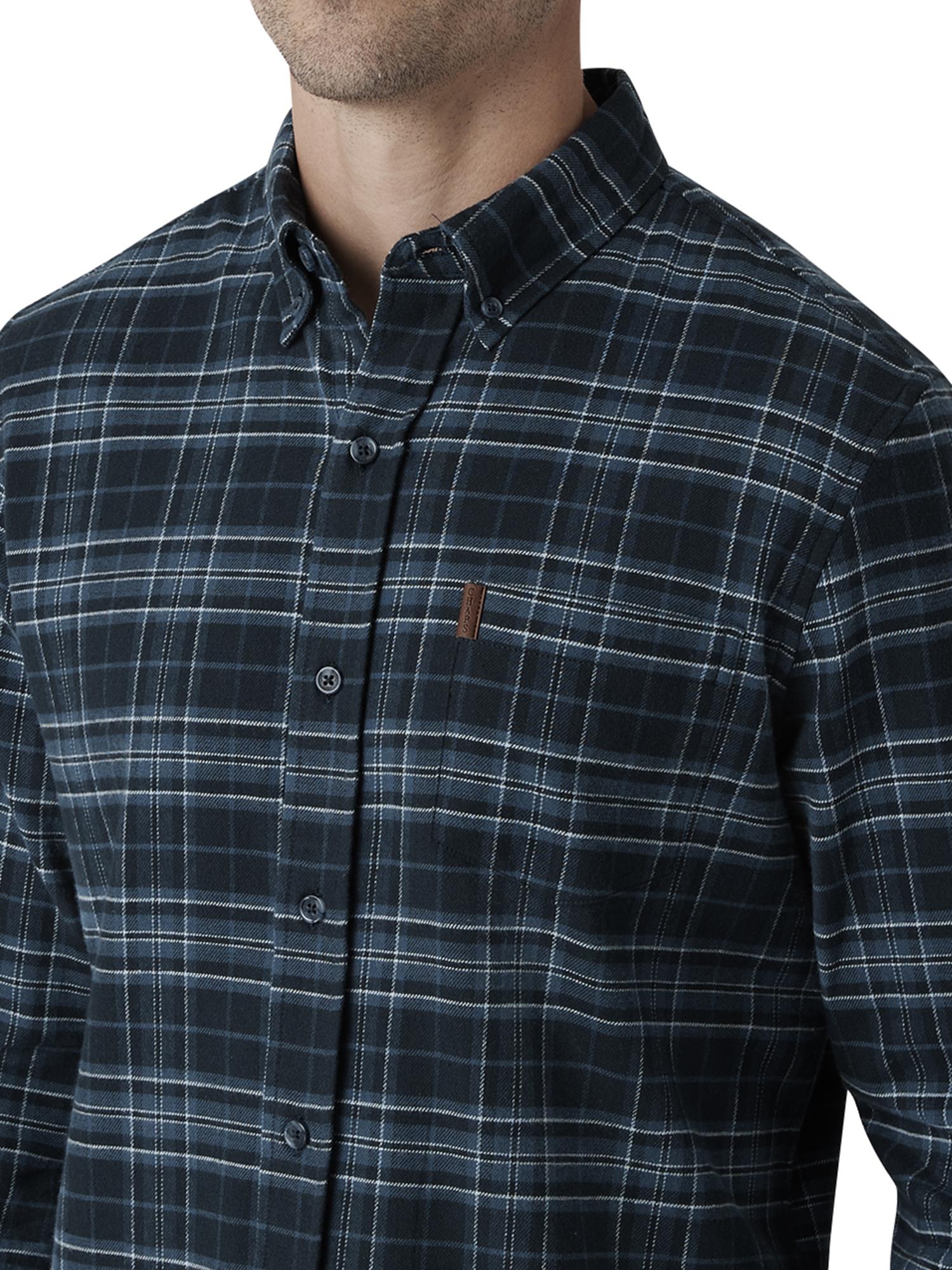 Chaps Men's & Big Men's Long Sleeve Stretch Button Down Flannel Shirt