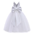thumbnail image 5 of Fgnfyis Toddler Princess Dress Sleeveless Satin Net Long Puff Skirt Birthday Performance European Style Girls Summer Dresses White 11-13 Years, 5 of 8