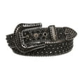 thumbnail image 2 of Cowboy Cowgirl Classic Western Rhinestone Bling Studded Diamond Leather Belt, 2 of 4