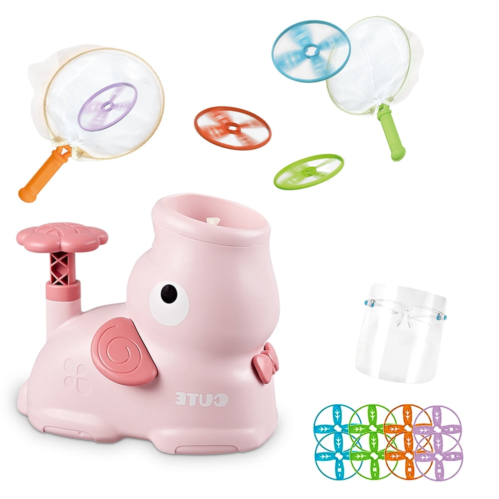 Muyohix Lanceur De Disques Volants Avec Pédale – 32 Soucoupes + Filets + Lunettes, Jeu Extérieur Enfant 3-8 Ans, Idéal Famille Et Chiens