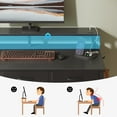 thumbnail image 4 of Greenstell 55" Computer Desk with Built-in Outlets & LED, 3-Drawer Office Desk with Monitor Stand, Black, 4 of 7