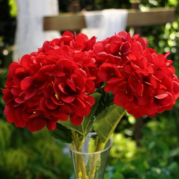 Travelwant 2Packs Hydrangea Silk Flowers Heads Full Hydrangea Flowers Artificial with Stems for Wedding Home Party Shop Baby Shower Decor