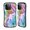 Iridescent, variant on Head Case Designs Oil Slick Prints Splatter Hybrid Case Compatible with Apple iPhone 15