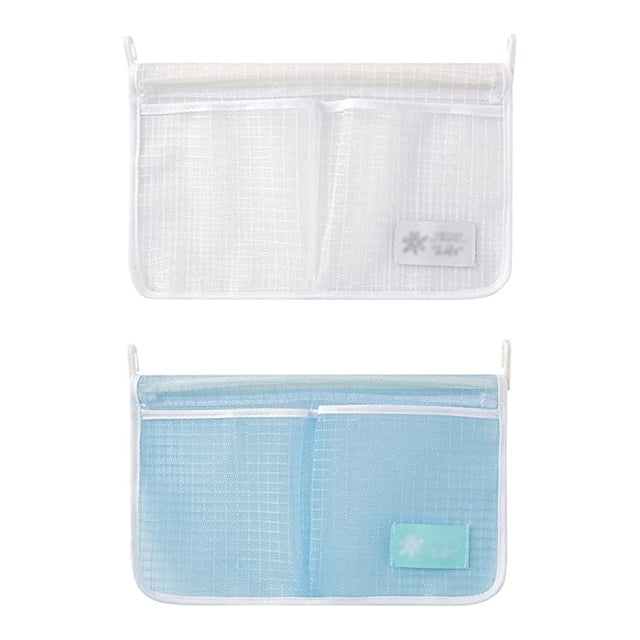Laklulu 2 uds bolsa de red de almacenamiento para refrigerador bolsa colgante, bolsa de almacenamiento de dos celosías