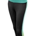 thumbnail image 2 of FashionOutfit Women's Back Color Contrast 3/4 Capri Skinny Workout Yoga Pants, 2 of 3