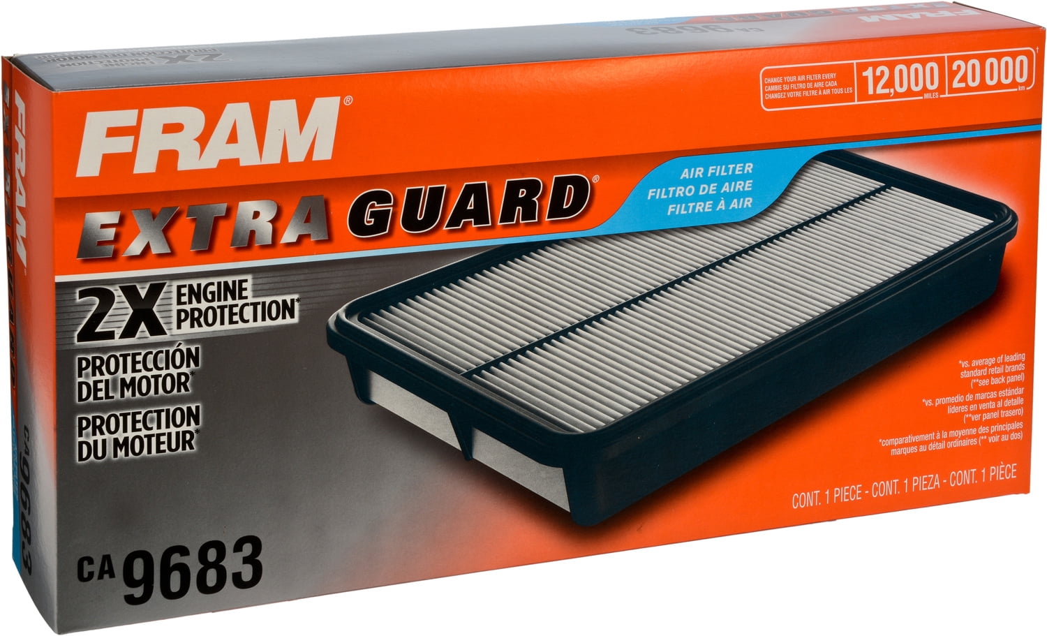 FRAM Extra Guard CA9683 Engine Air Filter for 2005-2015 Toyota Tacoma