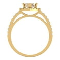 thumbnail image 4 of Clara Pucci 14K Yellow Gold 2.38ct YellowMoissanite Halo Ring for Women, 4 of 7