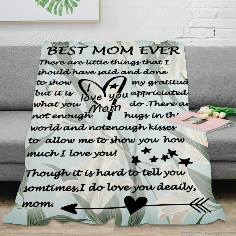 Mom Blanket,Mom Birthday Gifts from Daughter,Mothers Birthday Gifts for Mom  from Daughter,Happy Moms Birthday Gift Ideas Unique,Mom Gifts from