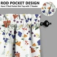 thumbnail image 5 of Rustic Bohemian Curtains 24 Inch Short - 3 Panel Wildflower Farmhouse Set with Vintage Floral Design, Rod Pocket Kitchen, 5 of 6