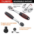 thumbnail image 3 of Socket Wrench Set TILIBOTE 53PCS 1/4 Ratcheting w/ Extens., 3 of 7