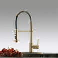 thumbnail image 2 of CRO Decor Single Handle Copper Kitchen Faucet in Gold, 2 of 6