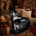 thumbnail image 3 of Whimsical Ghost Bubble Bath Scene, Playful Pet Portrait Pattern, Warm Flannel Blanket for Living Room and Bedroom, Cat Lovers Halloween Gift, Pet Lover Home Decor, 3 of 9