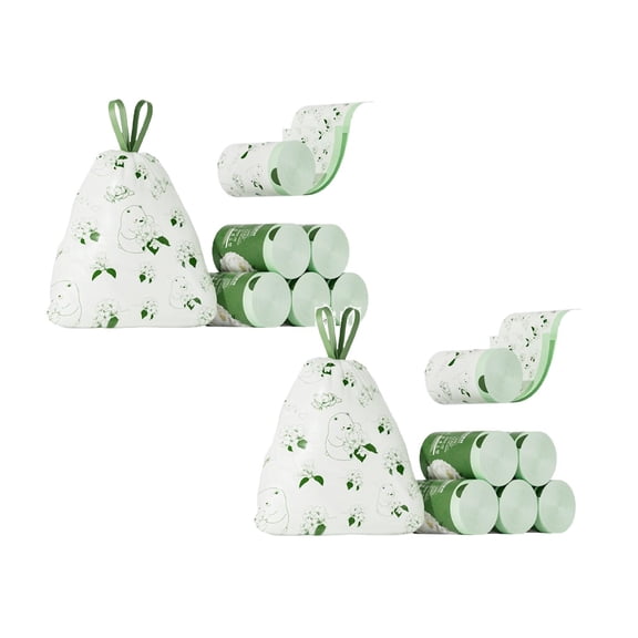 2Pcs Scented Camellia Drawstring Bags Durable Odor Control 13 Gallon Size for Kitchen and Household Waste Utility Happy 2026!