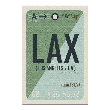 Los Angeles, California - LAX - Luggage Tag - Urban Traveler 101697 (20x30 Premium 1000 Piece Jigsaw Puzzle, Made in USA!)