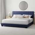 thumbnail image 4 of Reece Channel Stitched Upholstered King Bed, Sapphire Blue, by Hillsdale Living Essentials, 4 of 19