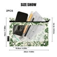 thumbnail image 4 of FORMRS 2 Pack Pencil Pouch for 3 Ring Binder with Clear Window Zipper Case, Green Floral, 4 of 6