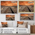 thumbnail image 4 of Designart "Minimalist Scenery Of Train Tracks" Train Floater Framed Canvas Wall Art, 4 of 5