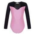 thumbnail image 4 of Alvivi Kids Girls One Piece Gymnastics Ballet Dance Leotard Long Sleeve Bodysuit Dancewear Pink 12, 4 of 7