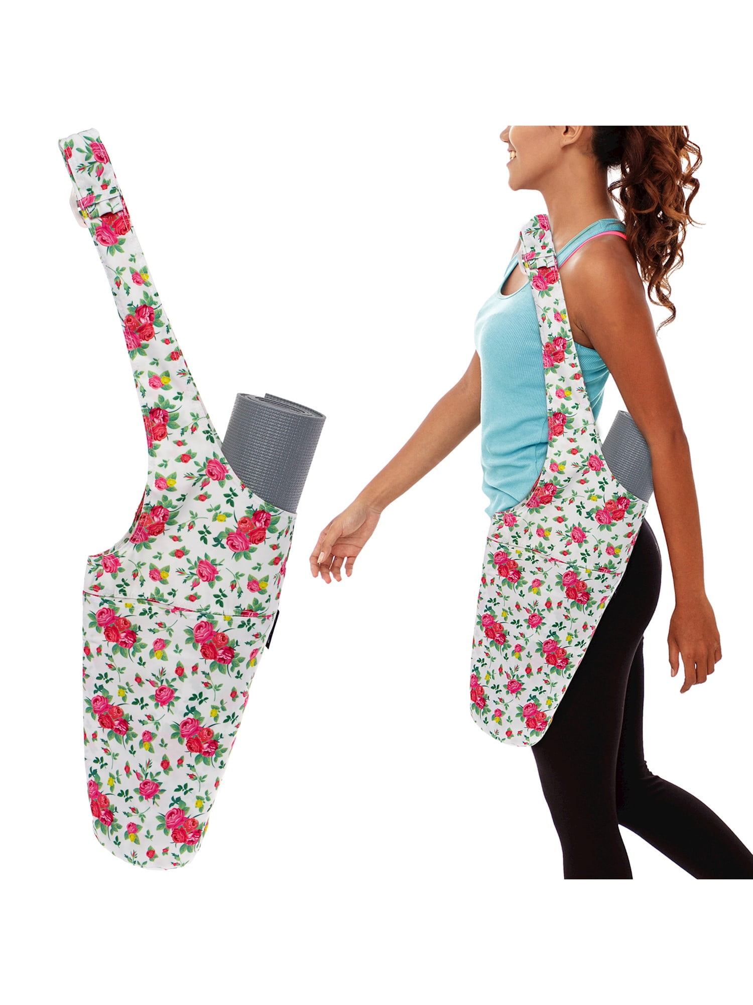 Photo 1 of Ashtanga Yoga Mat Tote Sling Carrier - Adjustable Exercise Mat Carry Bag pack of 2 