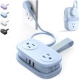 thumbnail image 1 of 7-in-1 Power Strip, 4 Outlets 3 USB Ports, 7 in One Power Strip That Solves All Your Charging Problems, Travel Surge Protector Size Extension Cord(Blue), 1 of 7