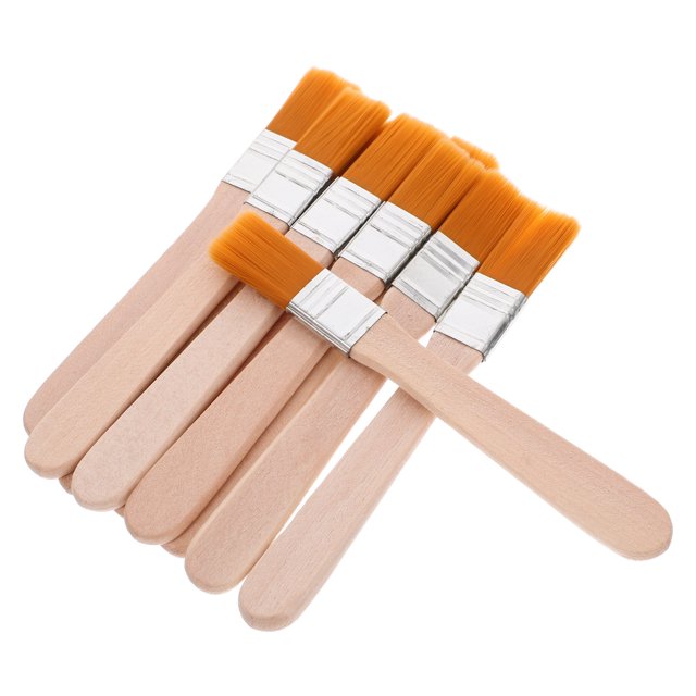 LOLIPPYY Rentrée des Classes Kit de 10 Pinceaux avec Manche en Bois pour Peindre Plinthes et Bordure