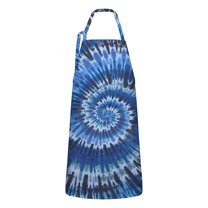Colorful Tie Dye Pattern Apron-Garden Aprons for Women with Pockets-Cotton Linen Waterproof Kitchen Cooking Gardening Aprons Adjustable for Kitchen,Cooking,BBQ and Salon 33x27 Inch