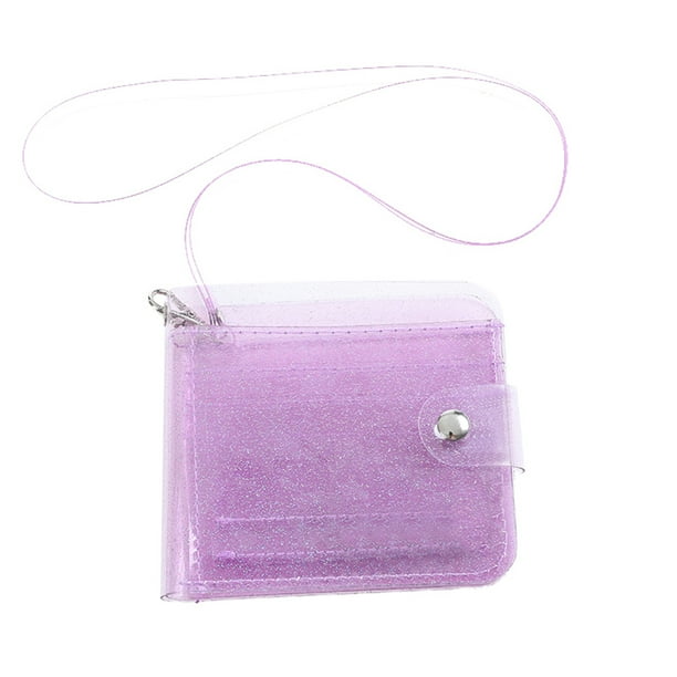Kavoc Glitter Transparent Coin Purse Women Clear Short Clutch PVC