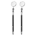 thumbnail image 1 of 2pcs 3 In 1 Telescoping Inspection Mirror 1.2" Round 6.4" to 29.3" 360 Degree Stainless Steel Extendable Mirrors with Magnetic Pickup Tool and Marking Needle for Technicians, Black, 1 of 7