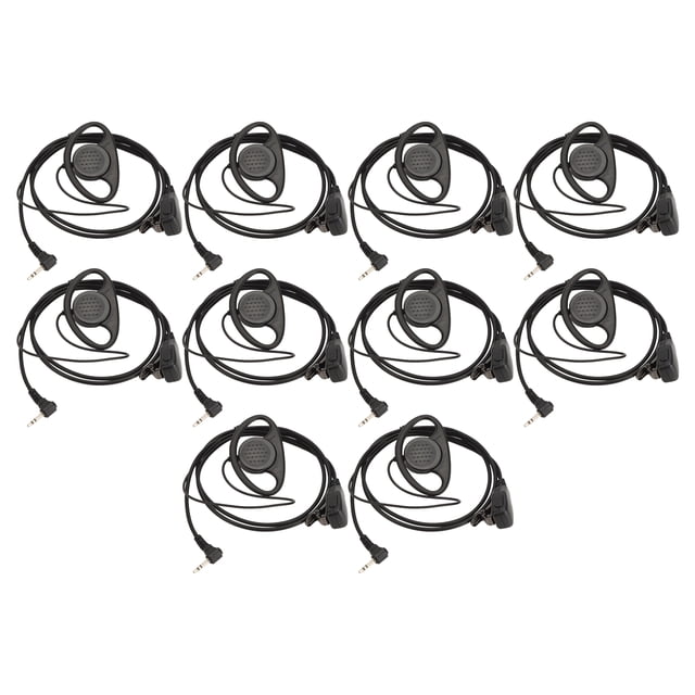 Auricular Walkie Talkie Proceso de galvanoplastia 1 pin 2,5 mm Auriculares de radio bidireccionales para Motorola Walkie Talkie Juego de 10 piezas