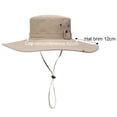 thumbnail image 2 of Sombrero para el sol, sombrero de pescador de ala ancha con protección UV, plegable con correa para la barbilla, 2 of 5