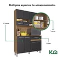 thumbnail image 4 of Alacena Multiuso Rack Mueble De Cocina Material MDP Kingshouse negro G, 4 of 7