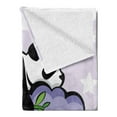 thumbnail image 2 of Panda Soft Flannel Fleece Blanket, Panda Bear Sleeping on Cloud in Starry Night Sky Children Cartoon Illustration Print, Cozy Plush for Indoor and Outdoor Use, 50" x 70", Lilac Black, by Ambesonne, 2 of 5