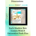 thumbnail image 2 of Tasse Verre 8x8 Black Shadow Box (2-Pack) Picture Frame w/ Linen Backboard -16 Stick Pins, 2 of 7