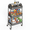 Gray, variant on edx 3 Tier Rolling Cart, Metal Utility Storage Cart with Lockable Wheels for Livingroom, Bathroom, Kitchen & Narrow Spaces,Green