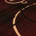 thumbnail image 3 of Designer Home Soft Transitional Indoor Modern Area Rug Rings Swirls  - Actual Size: 5' 3" x 7' 2" Rectangle (Burgundy), 3 of 5