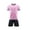 Pink-1, variant on Boys Socce𝗋 Jerse𝗒 Socce𝗋 Tops Shorts Set 2PCS Short Sleeve School Training Team Unform Performance Jerse𝗒s Outfits Boys Matching Jerse𝗒 and Shorts Set Basketball Summer Leagu𝖾