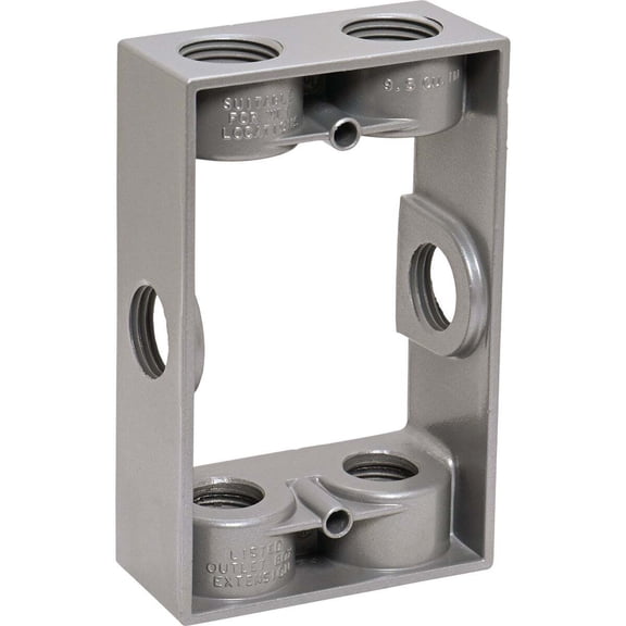 Southwire 3/4 In. 6-Hole 1-Gang Weatherproof Extension Ring WB1675EXT-UPC