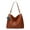 Brown, variant on For Women PU Leather Tote Top Handle Satchel Shoulder Bag Armpit Bag Mini Tote Bag