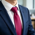 thumbnail image 5 of Xcmzpl Men Satin Necktie Solid Color Formal Tie for Wedding Ceremony Business Meeting Party Gift Boxed, 5 of 7