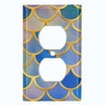 thumbnail image 2 of Metal Light Switch Plate Outlet Cover Mermaid Blue MER003, 2 of 13
