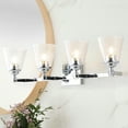thumbnail image 4 of JONATHAN Y Marion 28.5" 4-Light Hurricane Metal/Seeded Glass LED Vanity Light, Chrome, 4 of 7