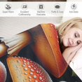 thumbnail image 3 of Orinice Mushrooms Warm Lightweight Blanket Soft Fleece Blankets Throw Blanket for All Seasons Living Rooms Sofa Decor Cow Gifts Blanket Long-lasting Comfort 60x80in, 3 of 6
