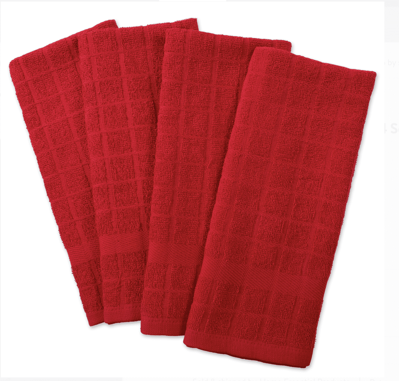 Kitchen Towels Red Windowpane Pattern Kitchen Towels, 15x25 in. 2