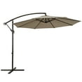 thumbnail image 2 of Gymax 10 ft Patio Cantilever Offset Umbrella Yard Garden Outdoor w/ 8 Ribs Tan, 2 of 9