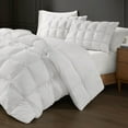 thumbnail image 3 of Standard Size Single Piece Overfilled Pillow Protector with Side Zipper, Cloud-like Look Single Pillow Cover with 3D puff stitching, White, 3 of 9