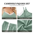 thumbnail image 4 of QYLUX Womens Pajama Sets Ultra Soft Lingerie Sleepwear 2 Piece Cami Shorts Set V Neck Pj Lace Nightwear, 4 of 7