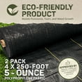 thumbnail image 4 of DeWitt P4 Pro 5 Commercial Landscape 5-Oz Weed Barrier Fabric, 4 x 250' (2 Pack), 4 of 12