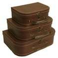 thumbnail image 3 of Wald Imports  Brown Suitcases (Set of 3) - Brown, 3 of 4